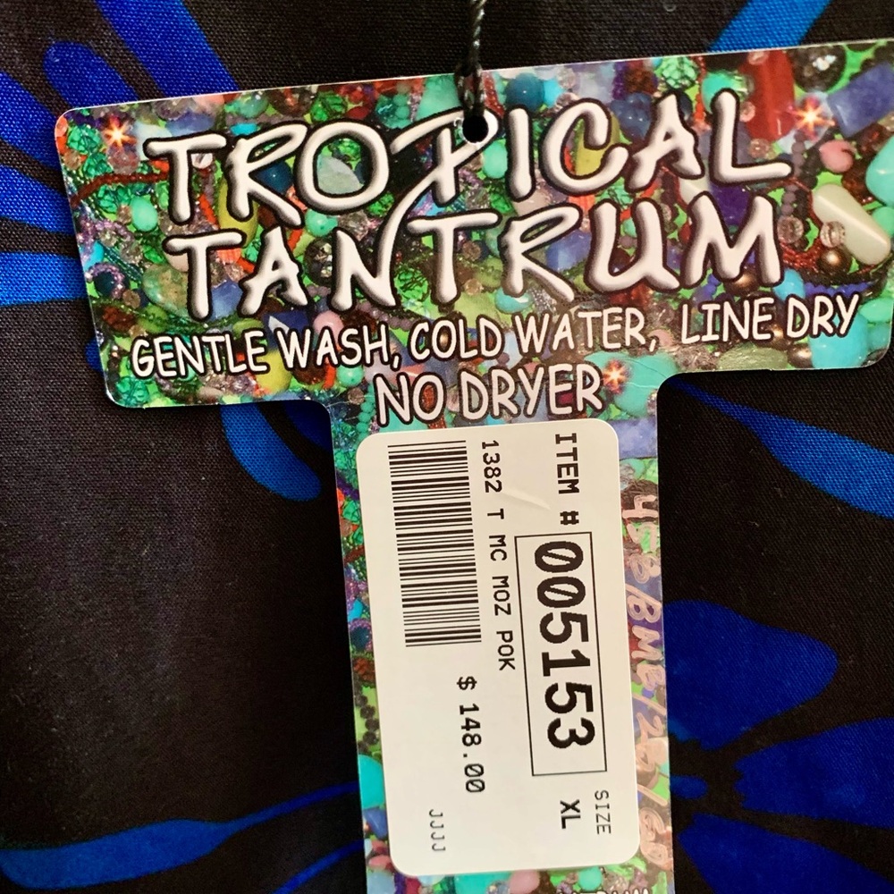 NWT Tropical Tantrum Hawaii Twirl Slip Dress🌺🌸💙🌿 - Picture 8 of 12